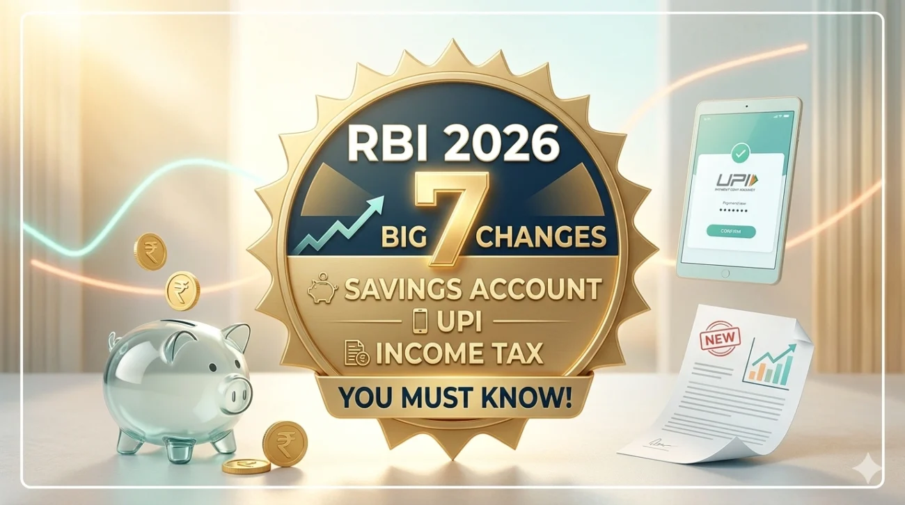 RBI New Rules 2026: 7 Big Changes in Savings Account, UPI & Income Tax You Must Know