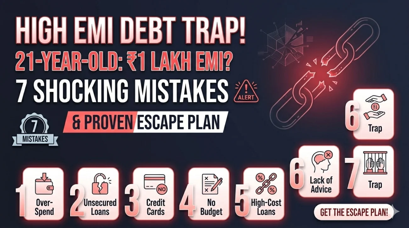 High EMI Debt Trap in India: 21-Year-Old Paying ₹1 Lakh EMI? 7 Shocking Mistakes & Proven Escape Plan